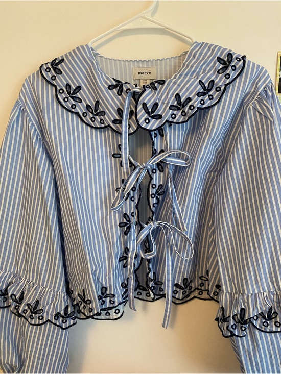 Maeve Tops - Maeve Tie Front Blouse